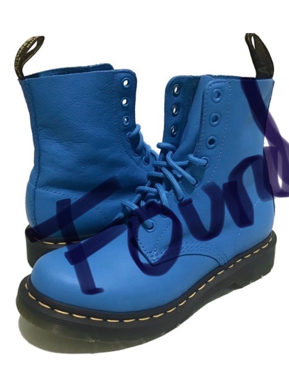 ISO BLUE DR. MARTENS SIZE 7 NOT FOR SALE